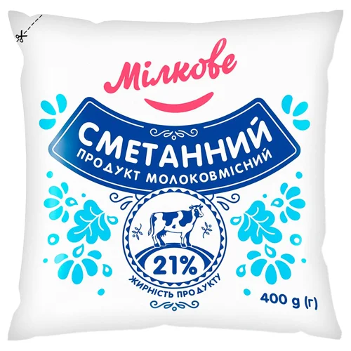 Сметанний продукт Мілкове 21% 400г