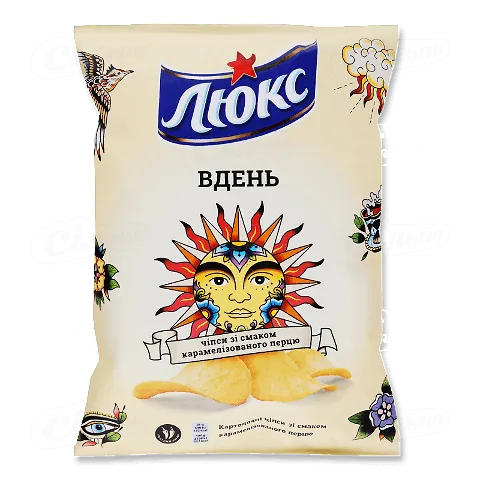 Чіпси «Люкс» картопляні смак карамелізованого перцю, 133г