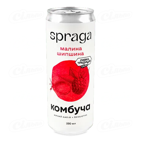 Напій ЛТ Spraga Комбуча малина-шипшина, 330мл