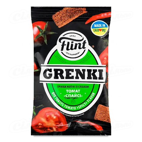 Грінки Flint житні зі смаком томат спайсі, 65г