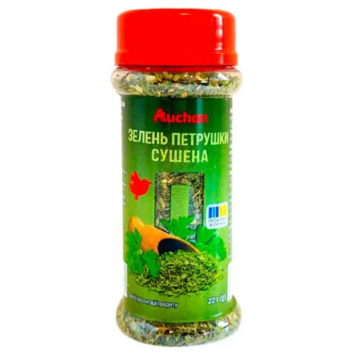 Зелень петрушки Auchan сушена 22г баночка