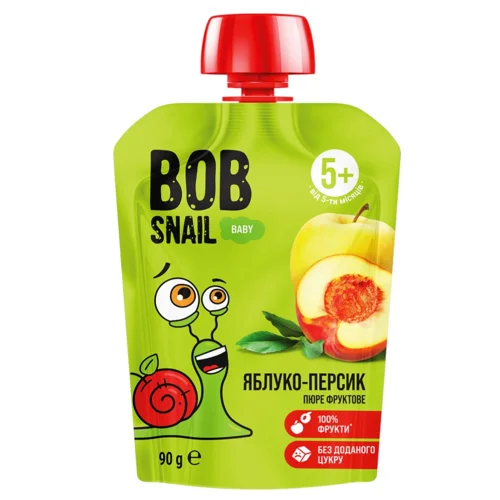 Пюре Snail Bob Яблуко-персик 90г