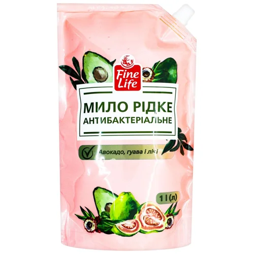 Мило Fine Life антибактеріальне авокадо 1л