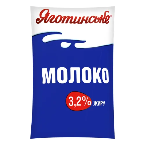 Молоко 3.2% пастеризоване Яготинське м/у 900г