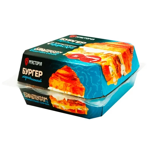Бургер М'ясторія на круасані з біфштексом та блакитним сиром 230г