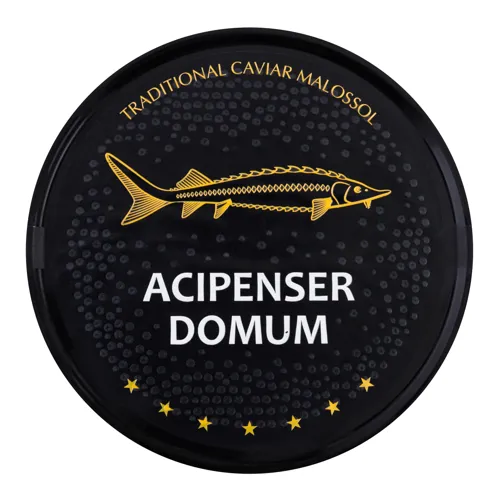 Ікра осетра чорна зерниста Acipenser domum з/б 250г