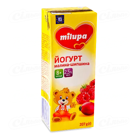 Йогурт Milupa Малина-шипшина 2,8% 207г
