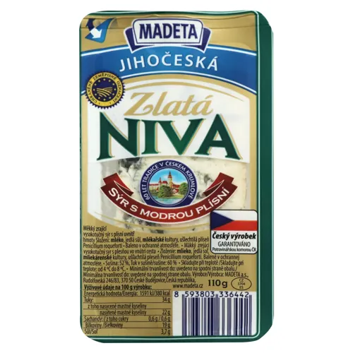 Сир 60% з блакитною пліснявою Zlata Niva Madeta п/у 110г