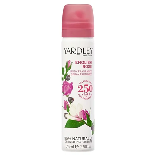 Дезодорант аерозольний Yardley троянда парфумований органічний 75мл