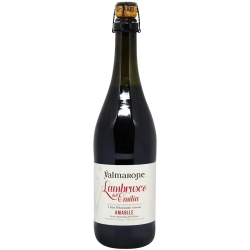 Вино ігристе Valmarone Lambrusco червоне напівсухе 0,75л
