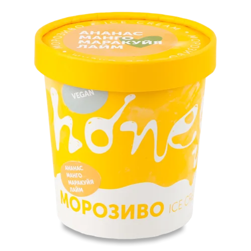 Морозиво Ананас-Манго-Маракуя-Лайм Веганське, ст 400г