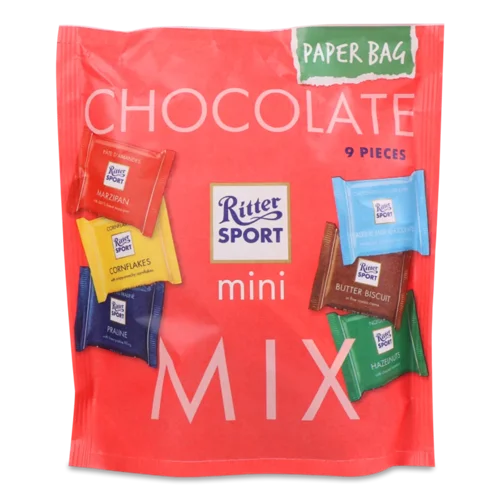 Набір шоколаду Ritter Sport асорті з 6 смаків