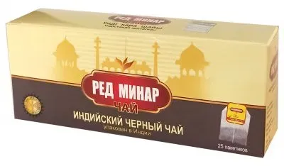 Індійський чорний чай Мери Чай Ред Мінар в пакетиках 25 шт
