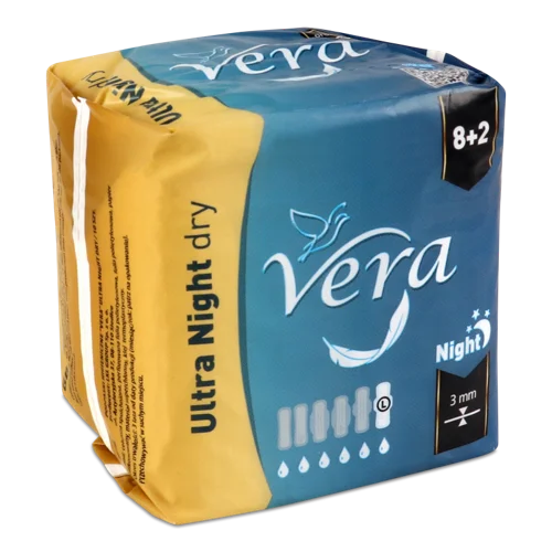 Гігієнічні Прокладки Ultra Night Dry Vera, 10 шт, в/ґ