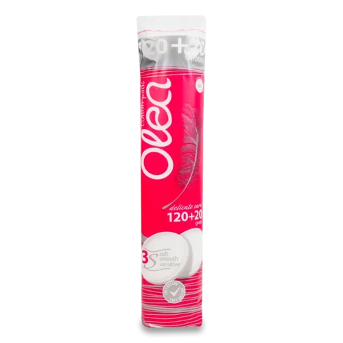Диски ватні Olea косметичні круглі +20шт. безкоштовно 120+20шт./уп.