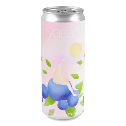 Сидр Яблучний Рожевий Напівсухий Газований, 4% в/ґ, 0.33л, з/б