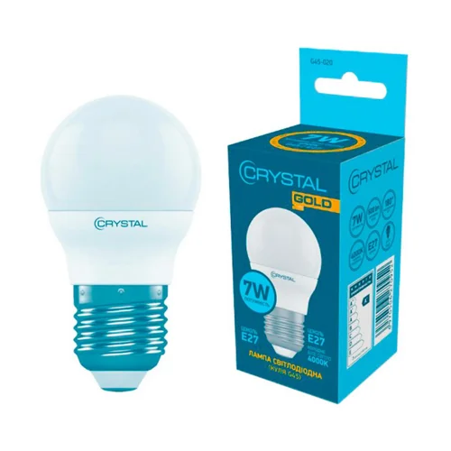 Лампа Crystal Gold Led G45 7W Е27 4K G45-020