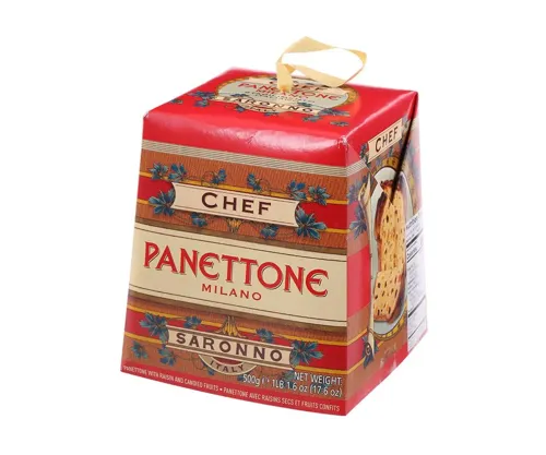 Кекс Chef D'Italia Панеттоне класичний з родзинками і цукатами 500г