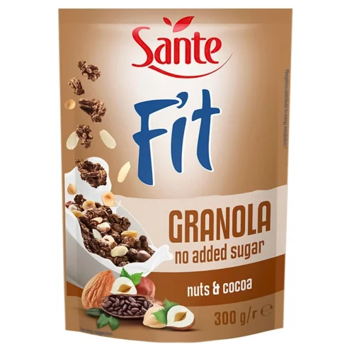 Гранола Sante Fit з горіхами та какао без цукру 300г