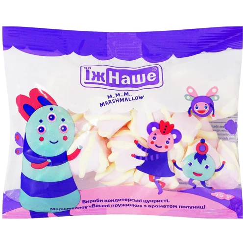 Маршмеллоу Їж Наше Веселі Пружинки з ароматом полуниці 75г