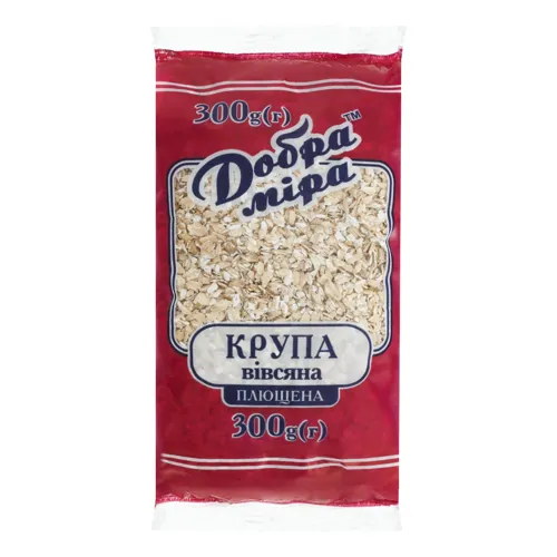 Крупа вівсяна плющена «Добра міра» м/у 300г