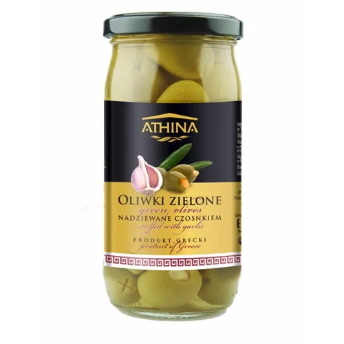 Оливки Athina з часником 360г