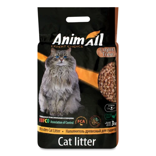 Наповнювач Деревний Для Туалету Light Tree AnimAll, Вищого ґатунку, 3 кг