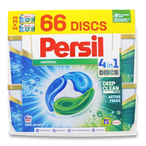 Миючий Засіб для Прання Білих та Світлих Речей у Капсулах Persil Universal Deep Clean 66х25г