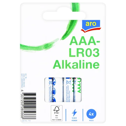 Батарейки Aro Alkaline AAA-LR03 4шт