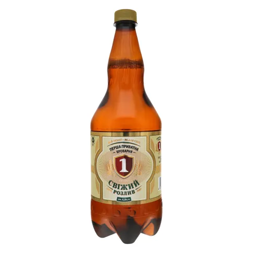 Пиво 1.2л 4.8% світле фільтроване пастеризоване Свіжий розлив