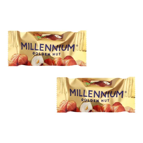 Цукерки шоколадні з начинкою та цілими горіхами Golden Nut Millennium кг