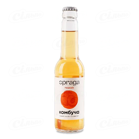 Напій Лавка традицій Spraga Комбуча Персик сл/газ, 250мл