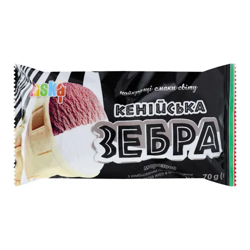 Морозиво 12% Кенійська зебра Laska м/у 70г