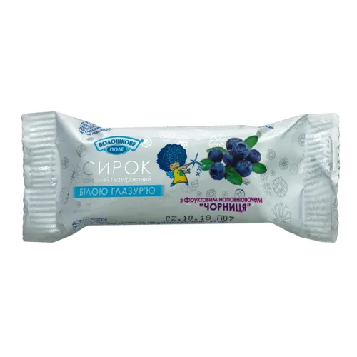 Сирок глазурований «Волошкове поле» 26% Біла Глазурь Чорниця