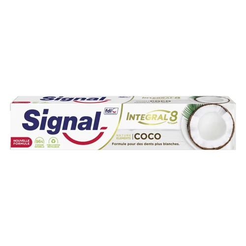 Зубна паста Signal Integral 8 Відбілююча з кокосом 75мл