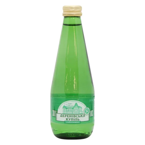 Вода питна Деренівська Купіль слабогазована 0,33л