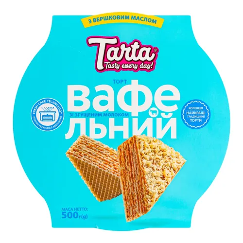 Торт зі згущеним молоком Вафельний Tarta 500г