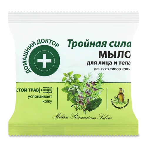 Туалетне Мило Для Обличчя Та Тіла Потрійна Сила Домашній Доктор, 70г