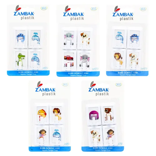 Гачки Zambak Plastik прямокутні 4шт.