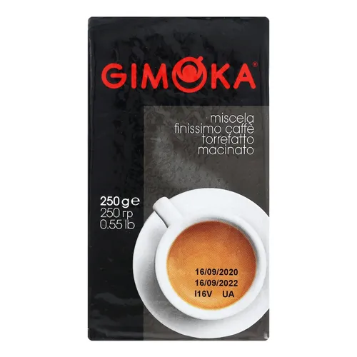Кава Gimoka натуральна мелена Black 250г вакуумна упаковка