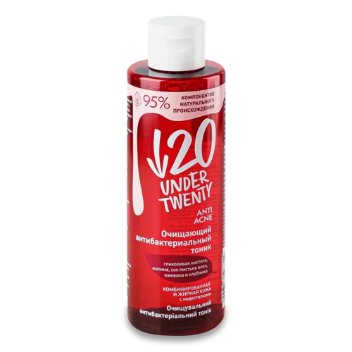 Очищуючий Тонік Anti Acne Under Twenty, антибактеріальний, 200мл