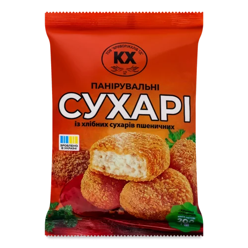 Сухарі Панірувальні З Хлібних Сухарів Пшеничних Криворіжхліб, в/ґ, 200г