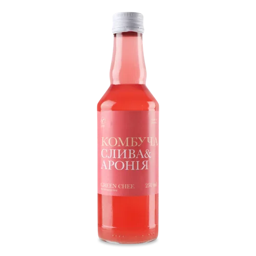 Напій Безалкогольний Комбуча Слива&Аронія, с/пл, 250мл