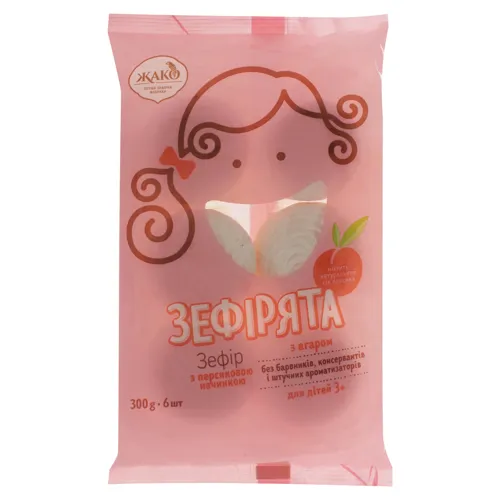 Зефір Жако з персиковою начинкою Зефірята 300г х10