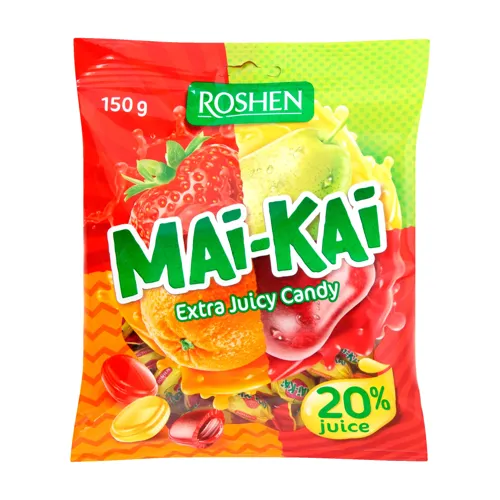 Цукерки Roshen карамель МАІ-КАІ з фрукт.-ягідн.нач. 150г х22