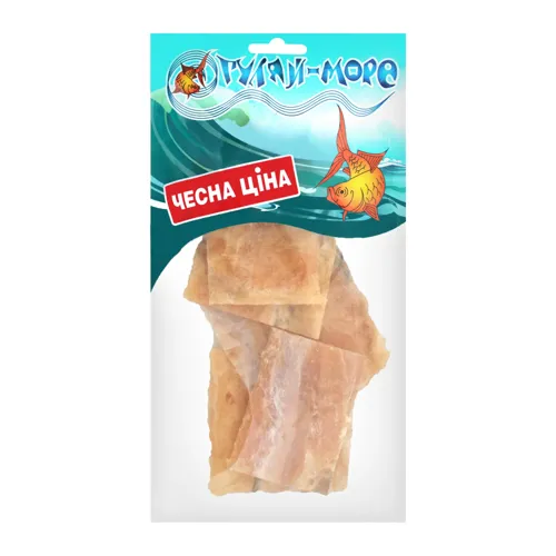 Тріска солоно-сушена шматочки Гуляй Море м/у 100г