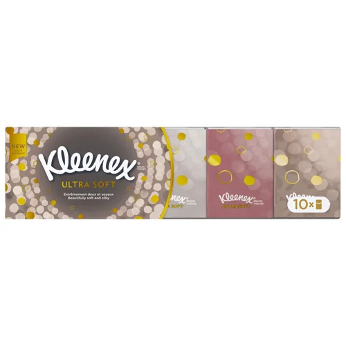 Хустинки паперові Kleenex Ultrasoft міні 10х15шт