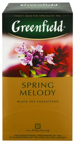 Чай чорний з душистими травами та фруктовим ароматом Spring Melody Greenfield