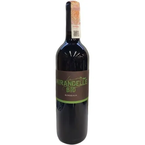 Вино Premium Vins Sourcing La Mirandelle BIO Bordeaux, червоне, сухе, 13%, 0,75л