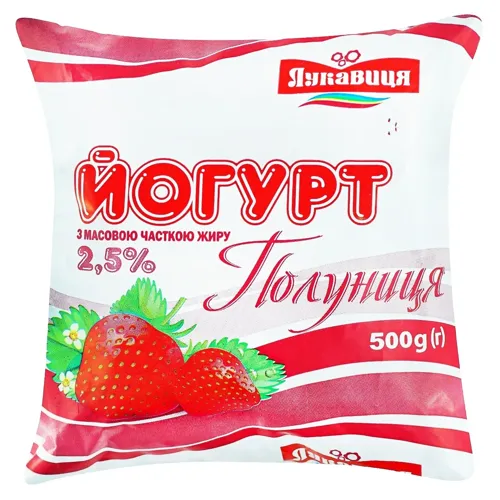 Йогурт Лукавиця полуниця 2,5% 500г